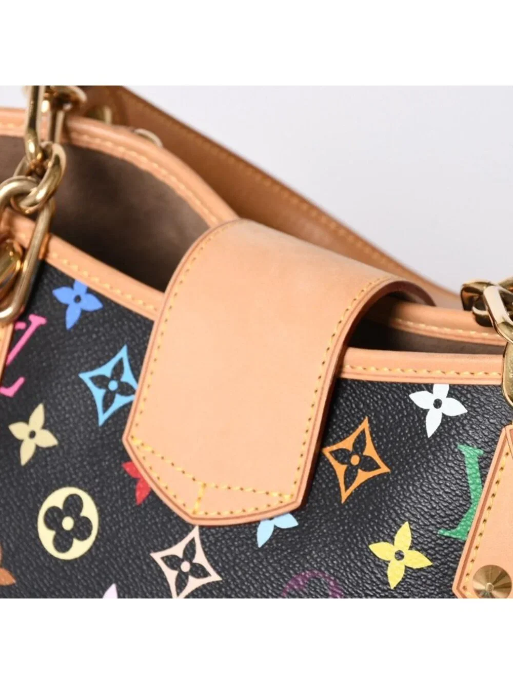 Louis Vuitton Takashi Murakami Monogram Multicolor Annie MM Shoulder Bag Noir